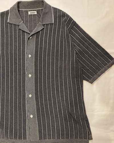 COOHEM (コーヘン) 13-242-025 COTTON STRIPE KNIT SHIRT / 半袖ニット  