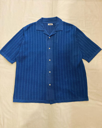 COOHEM (コーヘン) 13-242-025 COTTON STRIPE KNIT SHIRT / 半袖ニット  