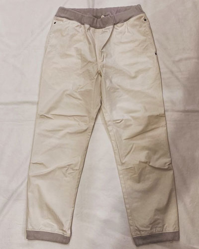 STUDIO ORIBE (スタジオオリベ) RP23 RIB PANTS OFF WHITE