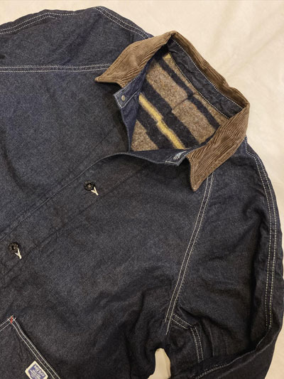 PAYDAY (ペイデイ) PD25-CA-5 40's WW2 BLANKET COVERALL INDIGO DENIM