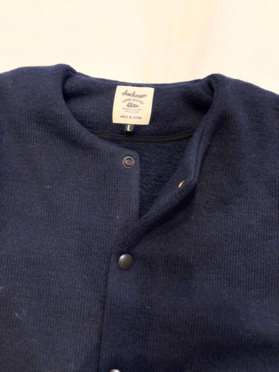 Jackman (ジャックマン) JM8587 Wool Collarless Jacket ウールカラー