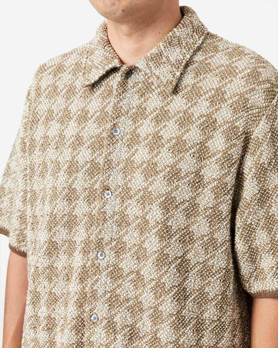 COOHEM (コーヘン) 13-252-019 HOUNDSTOOTH KNIT SHIRT / 千鳥格子