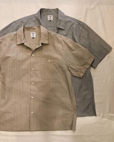JAMES ＆ Co. (ジェームスアンドコー) JS1327 STRIPE Open Collar