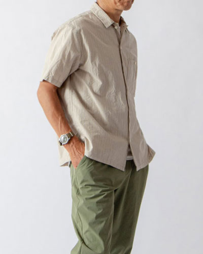 JAMES ＆ Co. (ジェームスアンドコー) JS1327 STRIPE Open Collar