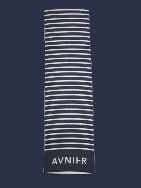SAINT JAMES×AVNIER【UNISEX】CULLYHAM ボーダー ウールマフラー BLEU/ECRU