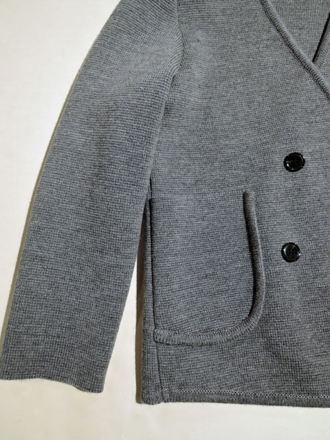 Manna マンナ【レディース】225849 ミラノリブ ノーカラージャケット GREY