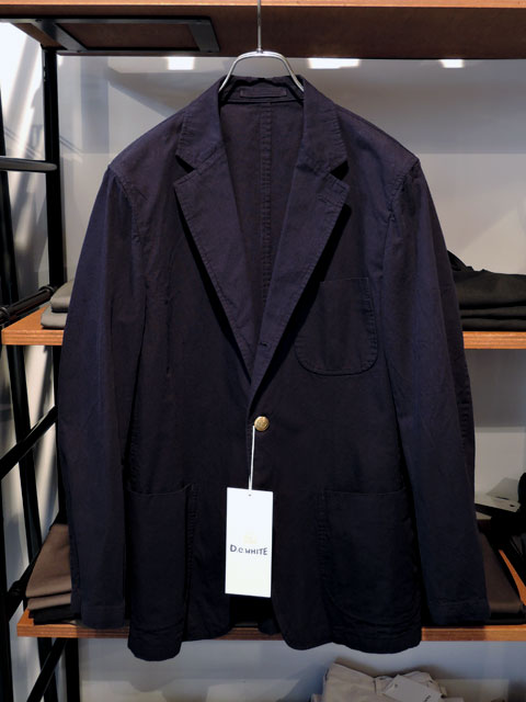 D.C.WHITE ディーシーホワイト D231155 SUMMER BLAZER 綿麻 ブレザー NAVY