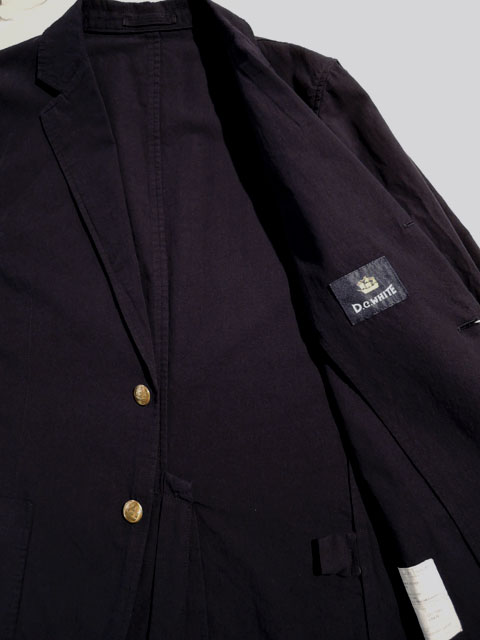 D.C.WHITE ディーシーホワイト D231155 SUMMER BLAZER 綿麻 ブレザー NAVY