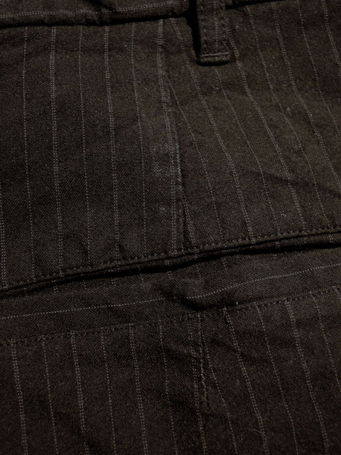 mando マンド 3タック サルエルパンツ 5398-001 ストライプ GREY