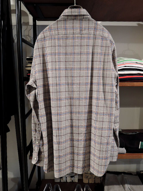 MADE IN ITALY】 GUY ROVER (ギローバー) チビ襟セミワイド チェック  