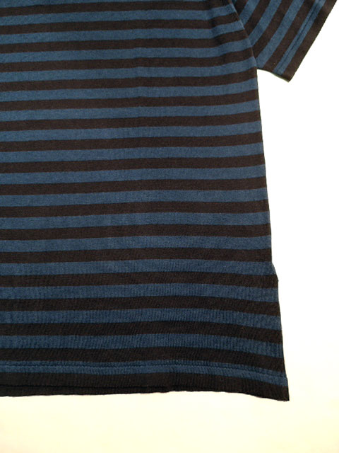 美品！ジョンスメドレー　ボーダーニットシャツ JOHN SMEDLEY(ジョンスメドレー)S4632 ユニセックス コットン30G