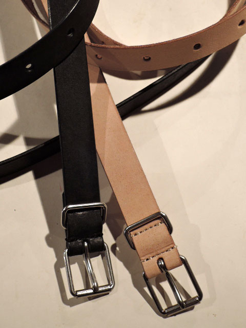 STILL BY HAND (スティルバイハンド) GD02251 幅細レザーベルト BLACK