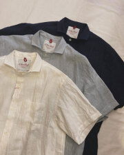 Le Sans Pareil (ル サンパレイユ)  Linen French Work Short Sleeve Shirt / リネン フレンチワーク 半袖シャツ