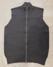 Yonetomi NEW BASIC (ヨネトミ/米冨繊維) 95-252-001 MERCERIZED COTTON RIB KNIT VEST / ドライバーズニット ベスト
