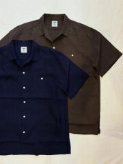 JAMES ＆ CO. (ジェームスアンドコー)  JS13084 LINEN Open Collar Shirt　半袖開襟 リネンシャツ