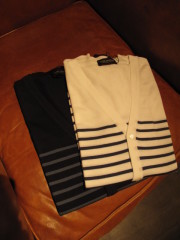 JOHN SMEDLEY（ジョンスメドレー） SS シーアイランド コットンニット ナバルボーダーカーディガン