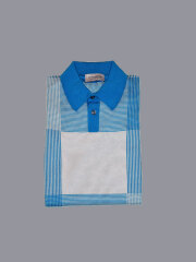 JOHN SMEDLEY ジョンスメドレー【メンズ】SEYMOUR シーモア ジャカード チェック ショートスリーブポロ SKIPPER BLUE