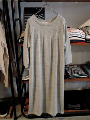 Manna マンナ【レディース】 199034 スウェット 七分袖 ワンピース GREY