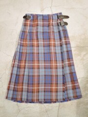 O'NEIL OF DUBLIN オニール オブ ダブリン 124-81 アイリッシュリネン キルトスカート BLUE