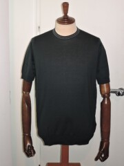 JOHN SMEDLEY ジョンスメドレー 【メンズ】 ASA ティッピング半袖コットンニットＴee RAINFOREST