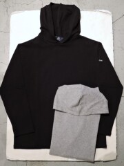 【ユニセックス】 SAINT JAMES セントジェームス 17JC OUES CAPU フード付きコットンTシャツ 長袖 NOIR、GRIS