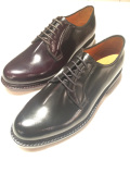 JALAN SRIWIJAYA ( ジャランスリワヤ） 98348 HI SHINE PLAIN TOE 【BLACK/BORDO】 ハイシャインレザー プレーントゥシューズ