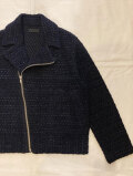 COOHEM (コーヘン) 13-254-014 BASIC TWEED VELVET Rider's JACKET  ニットツイード ライダースジャケット