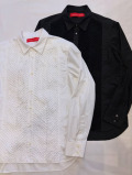 Anywhere Out of the World (エニィウェアアウトオブザワールド) / Slash Quilt Shirt　スラッシュキルト/矢羽カット シャツ