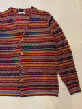 COOHEM (コーヘン) 13-264-004  ZIG ZAG BORDER WOOL KNIT CARDIGAN  ジグザグ ボーダー柄カーディガン