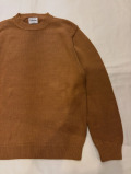 Yonetomi NEW BASIC (ヨネトミ/米冨繊維) 95-264-015  ORGANIC BROWN COTTON KNIT PULLOVER  オーガニックコットンニット