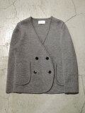 Manna マンナ【レディース】225849 ミラノリブ ノーカラージャケット GREY