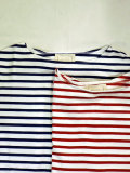 cantate （カンタータ） 18SSCA098　Horizontal Stripe Shirt WHITE×BLUE、WHITE×RED