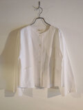 Manna マンナ【レディース】 245044 オックスシャンブレー シャツジャケット WHITE、ECRU