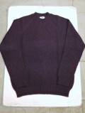 JOHN SMEDLEY ジョンスメドレー COUPER MOSS STITCH PULLOVER CREW 7ゲージ クルーネック BRITISH BLUE
