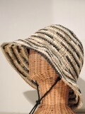 halo commodity (ハロコモディティ)  h251-422 Chip Dome Hat ペーパー 細編みハット BLACK MIX