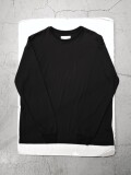 MARKAWARE (マーカウエア) A26A11CS02C スーパー160sウール 防縮天竺 ロングスリーブTシャツ BLACK