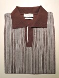 【MADE IN ITALY】 WOOL&amp;CO (ウールアンドコー) WO122065 スキッパーポロ BROWN