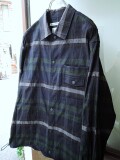 White Mountaineering (ホワイトマウンテニアリング) WM2671106 CHECK TUCK JACQUARD MID GUSSET SLEEVE BLOUSON シャツブルゾン