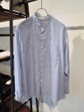 STILL BY HAND (スティルバイハンド) SH10262 ストライプ バンドカラーシャツ SAX BLUE