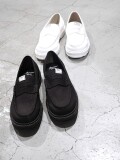 General Scale. Maison MIHARA YASUHIRO (ジェネラル スケール.メゾンミハラヤスヒロ) "ANDY" CANVAS LOAFER BLACK、WHITE