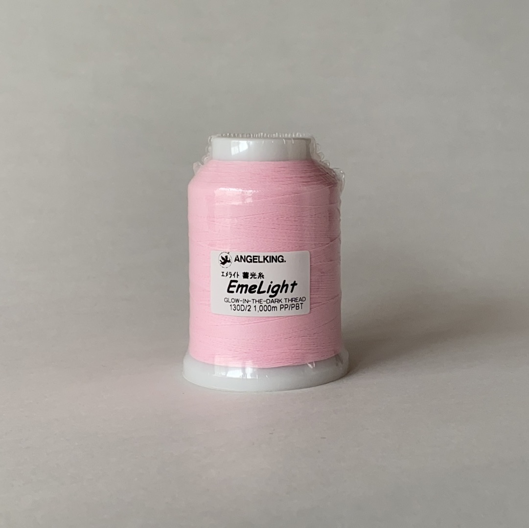 エメライト蓄光糸　EL-3(ピンク）