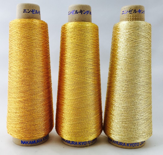 エンゼルキングミシン刺繍糸 金銀糸（太物） 4掛金銀糸 1,000m巻