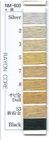 三味線 本体 黒 金色刺繍 エンゼルキングミシン刺繍糸 金銀糸（太物） 4掛金銀糸 1,000m巻
