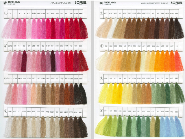 エンゼルキングミシン刺繍糸 ソフエル 290デニール 1500m