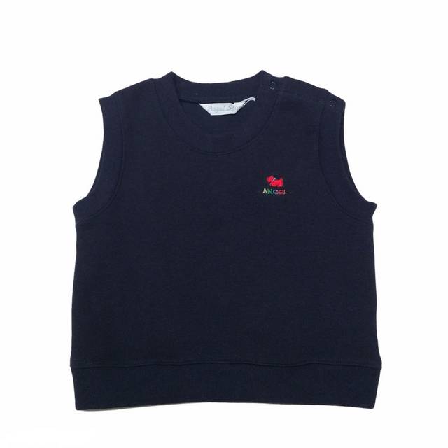 【日本製 ベビー服】 テリア刺繍 ベスト ［Ｍ・Ｌ］