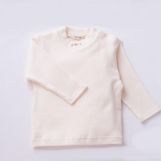 オーガニックコットンやわらかリブ 長袖Tシャツ