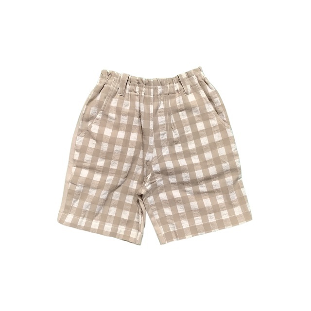 CRESCENT DUO　ガウチョパンツ　コットン　チェック　切り替え CRESCENT DUOガウチョパンツコットンチェック切り替え