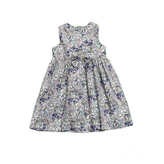 しゃんシャン　新品　スモッキングワンピース　2点　水色　黄色 日本製 子供服】 花柄スモッキング刺繍ワンピース ［100