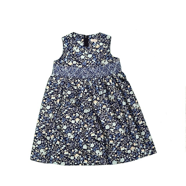 日本製 子供服】 花柄スモッキングジャンパースカート ［100