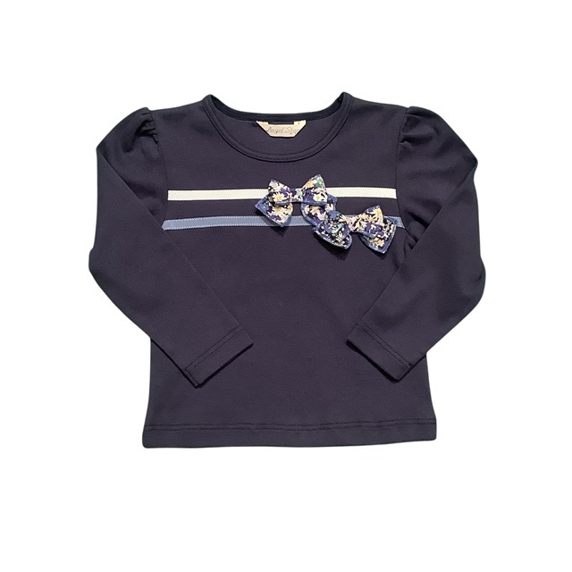 花柄リボンTシャツ